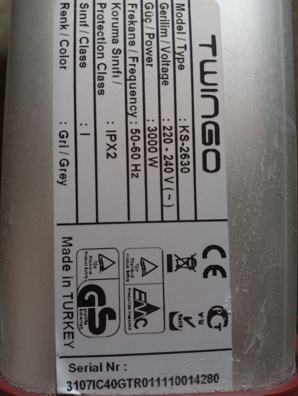 Twingo KS-2630 infraqırmızı qızdırıcı – stativli model Xüsusiyyətlər — Mallar, Masazır (3)