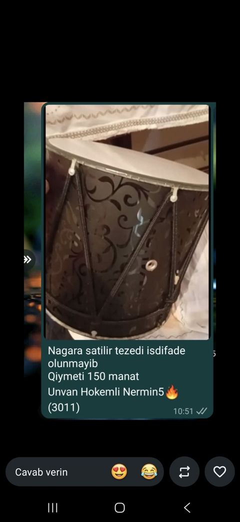 Nagara — klassik milli zərb aləti, təzə, istifadə olunmayıb