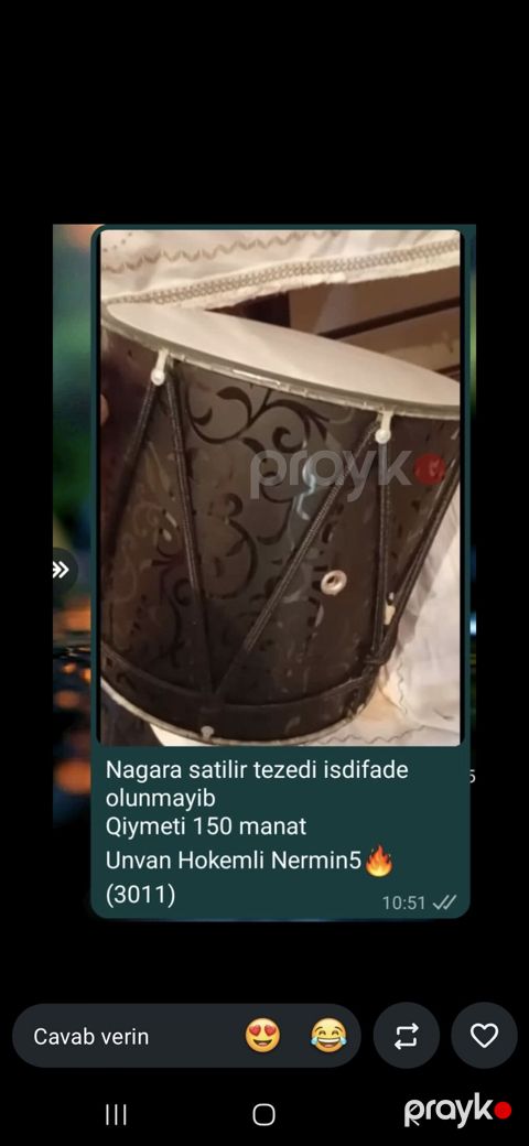 Nagara — klassik milli zərb aləti, təzə, istifadə olunmayıb — Mehdiabad
