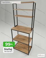 Stellaj – 40×170×70 sm • Material: metal karkas + ağac teksturalı — Goods