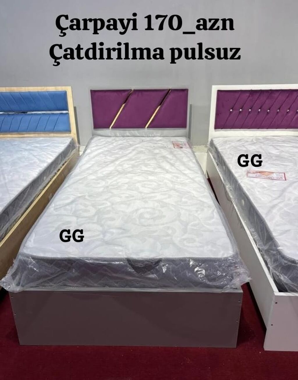 Yeni və sifarişlə hazırlanan çarpayı - Qiymət: 170 AZN - Matras — Mebel, Bakı