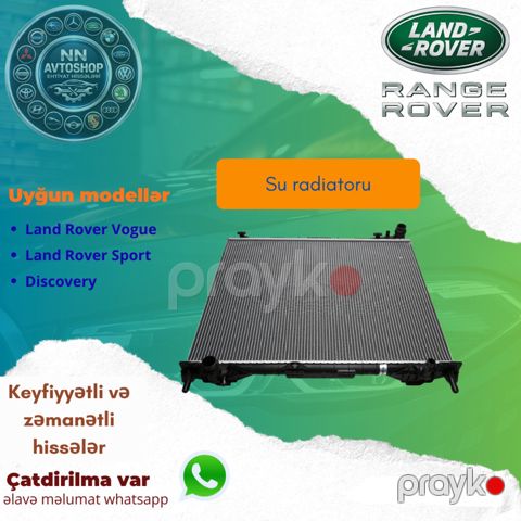 Range Rover 2013-2017 3.0 yanacaq su radiatoru