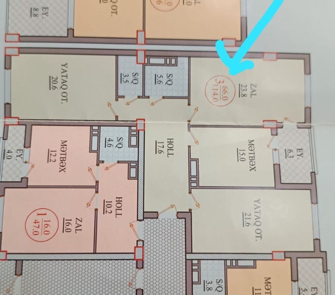 Satılır 3 otaqlı yeni tikili 114 m² — Mənzil, Bakı (2)