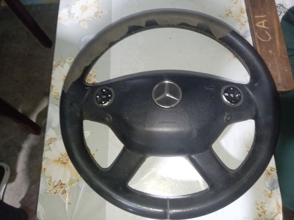 Mersedes-Benz sükan çarxı - Orijinal Mersedes-Benz emblemi və airbag