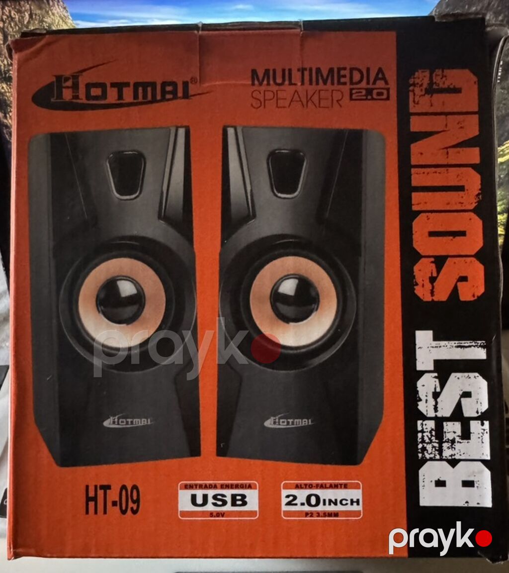 Hotmai Multimedia Speaker 2.0 – HT-09 - 2.0 masaüstü akustik sistem - — Dinamiklər, subvuferler, Bakı (2)