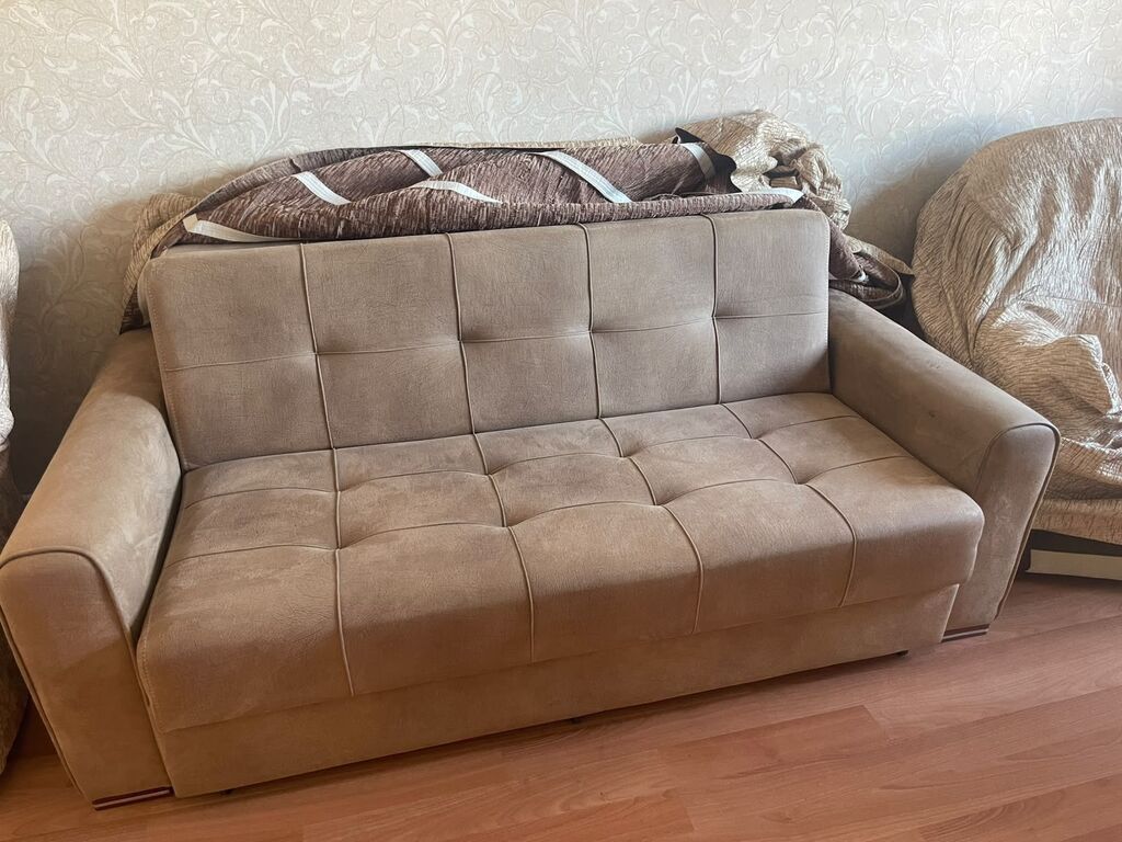 Divan – açılan, bazalı model, bej rəng
