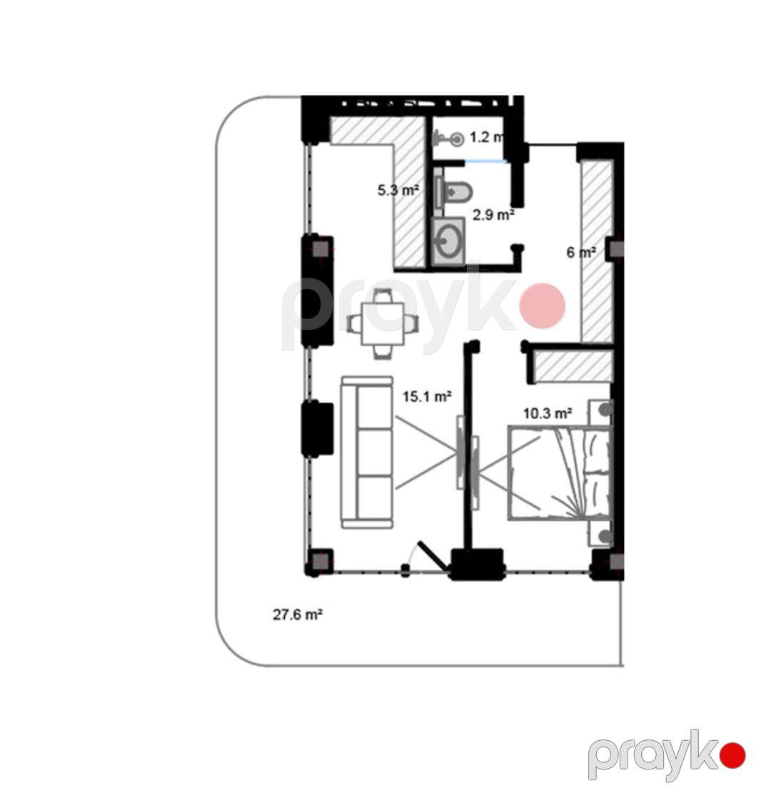 Satılır 2 otaqlı yeni tikili 81.9 m² — Mənzil, Bakı (6)