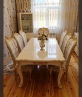 Masa desti satilir 8 stul daxil. Masa acilan deyil olcu boyukdu. 2x90 — Furniture