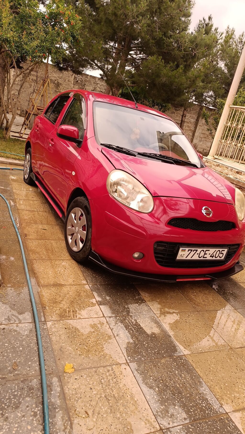 Nissan March (Micra) – qırmızı rəng, 5 qapılı hetçbek. Əsas — Avto, Bakı (2)