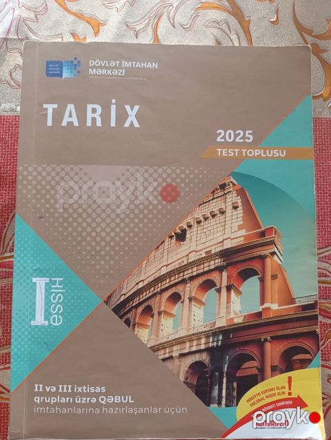Lalafo-da belə yaza bilərsən: 📚 Tarix test toplusu kitabları satılır!