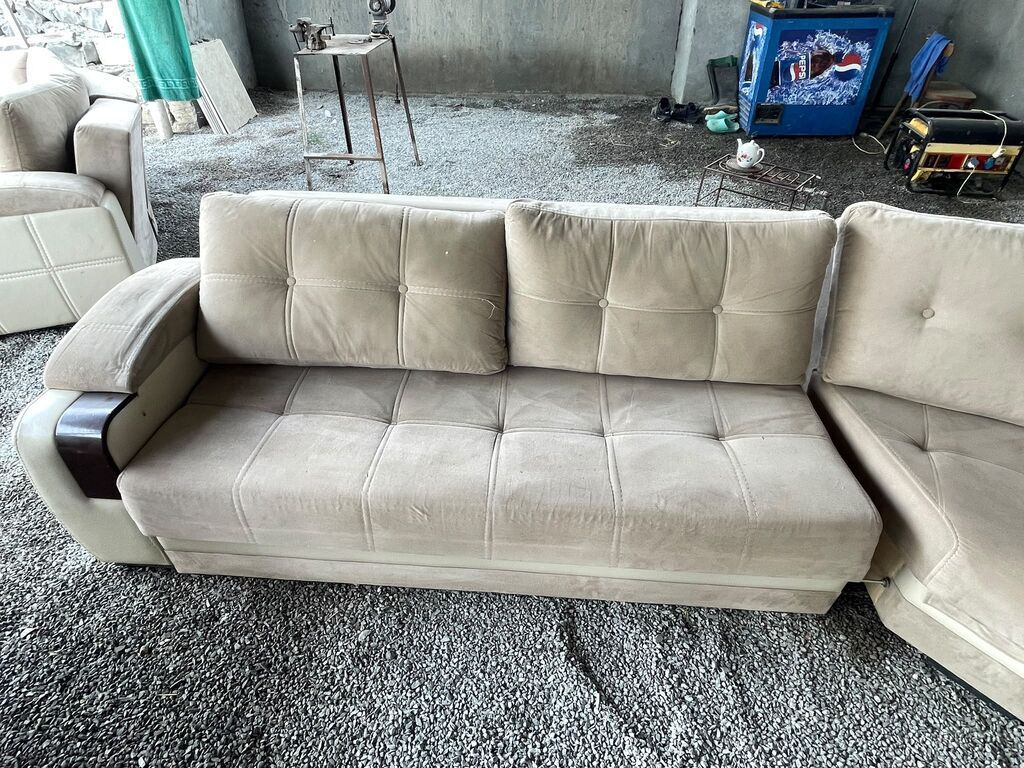 Bej rəngli L formalı divan dəsti - 3 moduldan ibarət böyük L formalı — Mebel, Ucar (6)