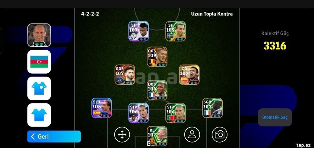 EFootball 2024 hesabı satılır – 3316 OVR, Uzun Topla Kontra taktiği