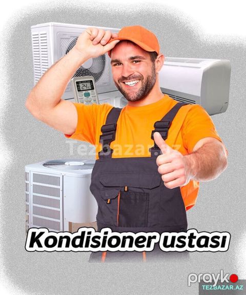 Təmir, Split kondisionerlər, Təmizləmə, Zəmanətlə, Pulsuz diaqnostika — Bakı