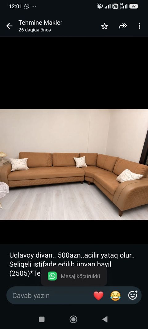 Uqlavoy divan. 500azn. acilir yataq olur. Seliqeli istifade edilib — Aişə Xanım — Divanlar