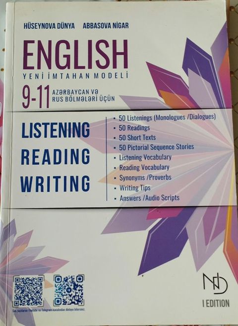 ENGLISH – Yeni İmtahan Modeli (9–11) hazırlıq kitabı