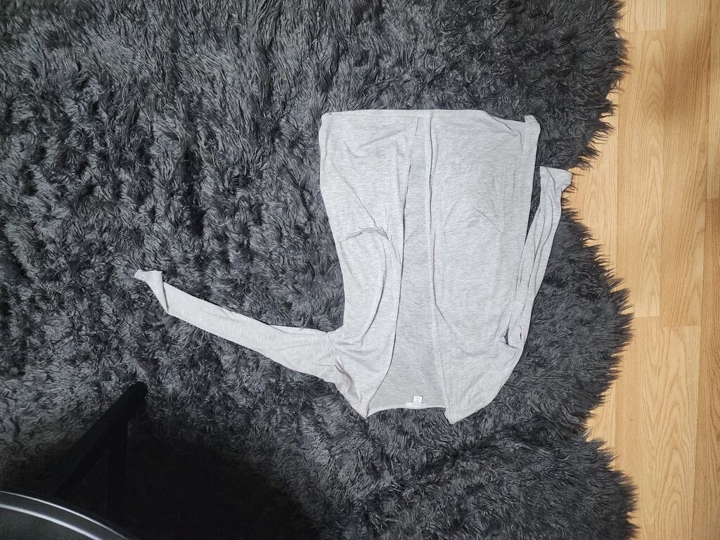 Boz rəngli, nazik trikotaj kardiqan- XS ölçü - Model: düyməsiz, açıq — Şəxsi əşyalar, Bakı (6)