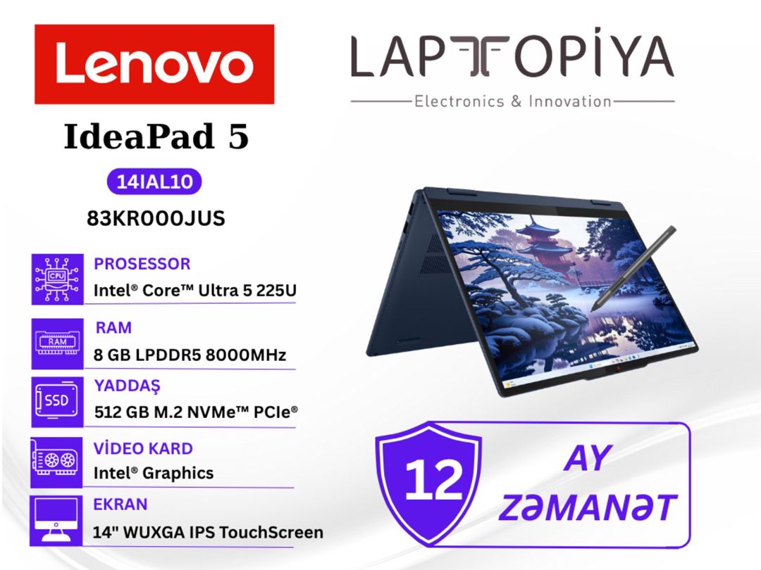 Lenovo IdeaPad 5 2-in-1 14IAL10 (83KR000JUS) — Elektronika, Bakı