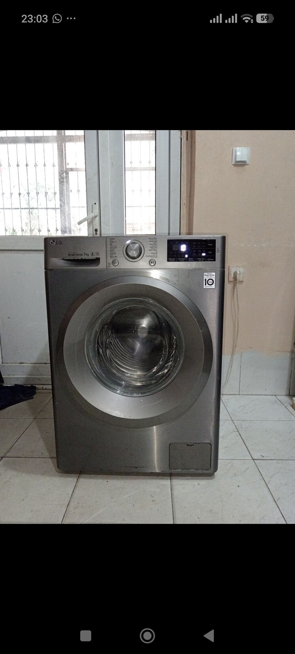 Paltaryuyan maşın LG, 7 kq, İşlənmiş, Avtomat, Qurutma var, Ödənişli çatdırılma — Paltaryuyan maşınlar, Masazır (3)