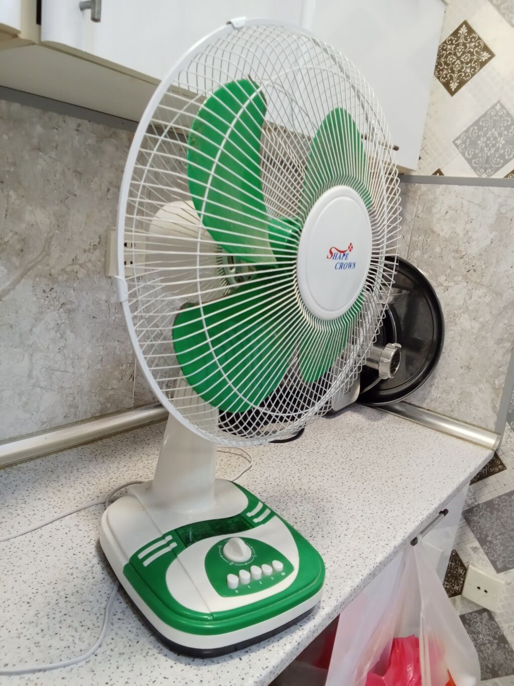 Stolüstü ventilyator – Shape Crown - Rəng: yaşıl-ağ - Tip: elektrikli — Ventilyatorlar, Bakı (5)
