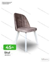 Stul – 40×45 sm - Yumşaq parça oturacaq və bel hissəsi, şaquli tikiş — Furniture