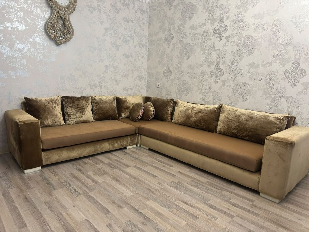 Divan satılır – açılır, bazalı L‑şəkilli künc divan. Xüsusiyyətlər: - — Divanlər, Bakı (2)