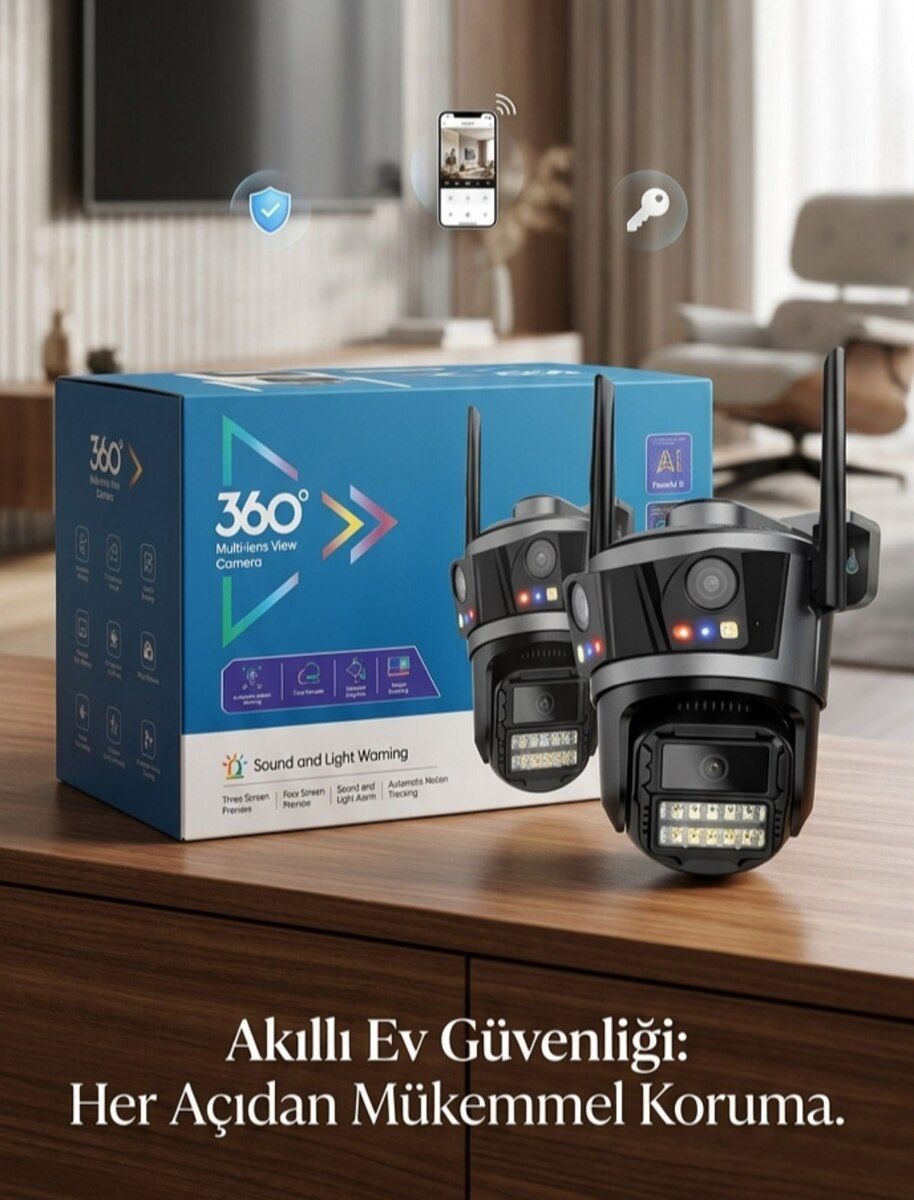 Wifi Kamera simsiz 360° 4K Full HD 6mp gecə görüşü — Təhlükəsizlik sistemləri, Bakı