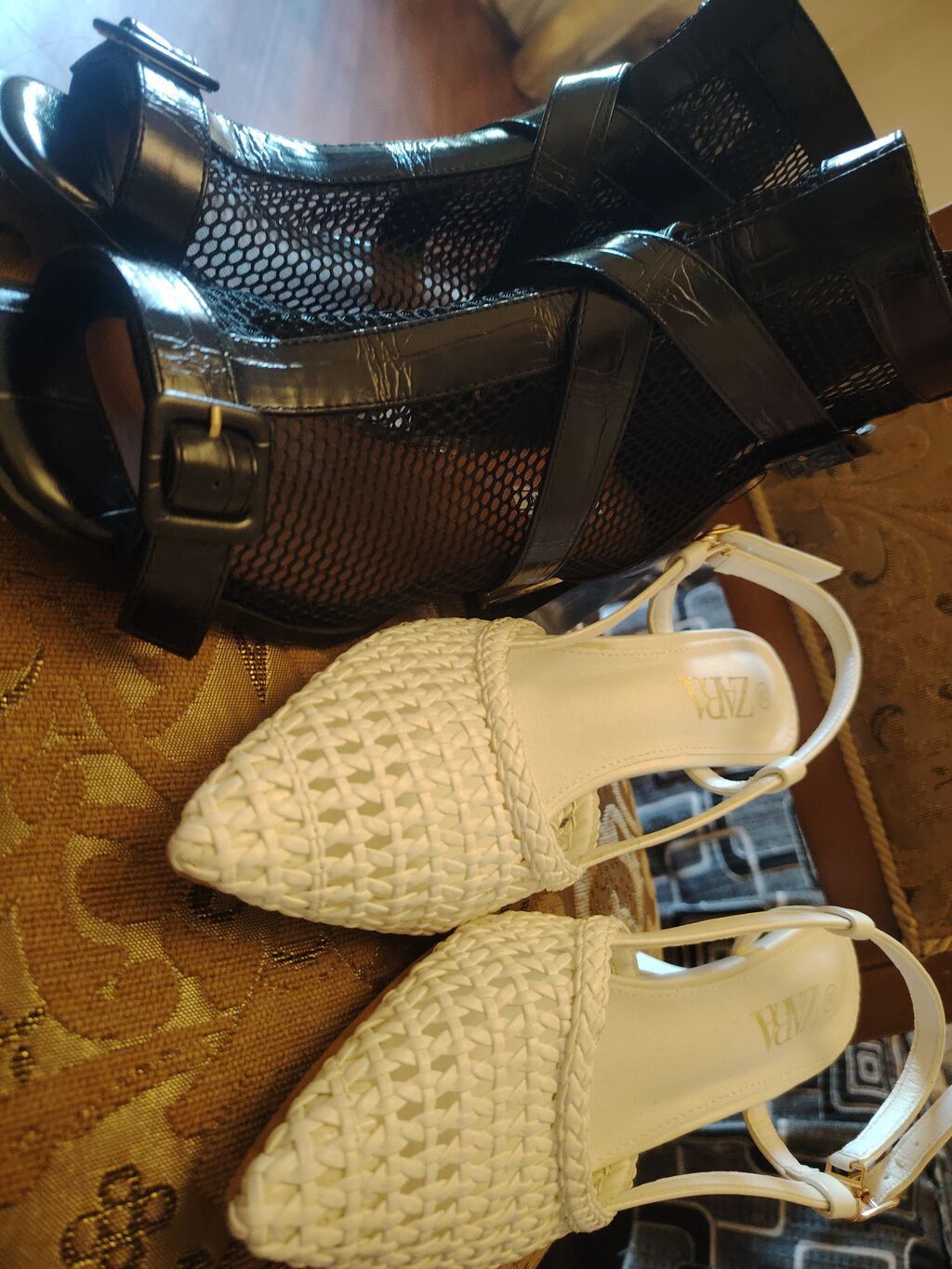 Məhsul: Qadın ayaqqabıları – 2 cüt 1) Qara torlu sandal/bootie - — Şəxsi əşyalar, Bakı (3)