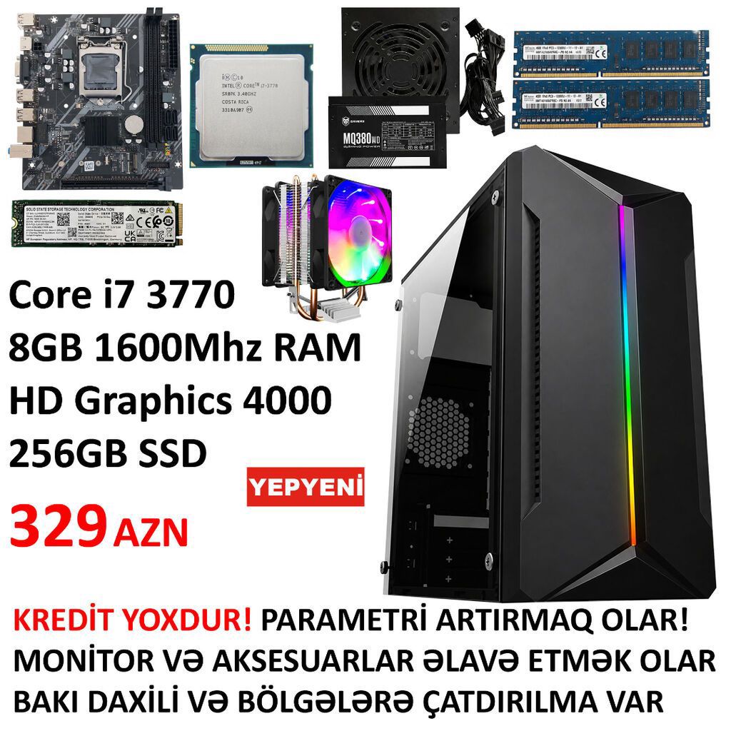 Yeni Masaüstü Kompüter — Core i7-3770, 8GB RAM, 256GB SSD