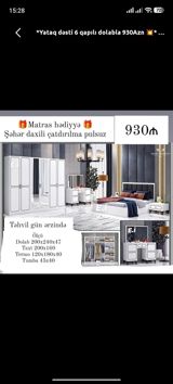 İkinəfərlik çarpayı, Dolab, Yeni — Yataq otağı mebel dəstləri