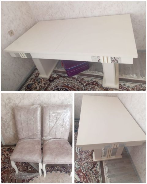 Masa dəsti satılır 500₼.yeni kimidir.Masa mdfdir,açılır.Uzunlugu