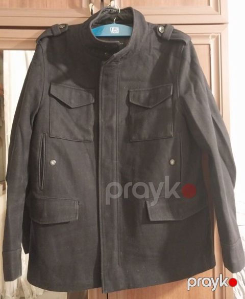 ZARA MAN kişi plaşı/jaketi - Rəng: qara - Üslub: hərbi/militar tipli