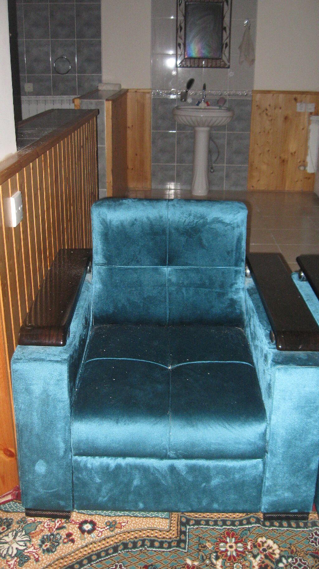 Divan-kravat, İşlənmiş, Açılan, Bazasız, Vеlur parça, Ödənişli çatdırılma — Mebel, Lənkəran (3)