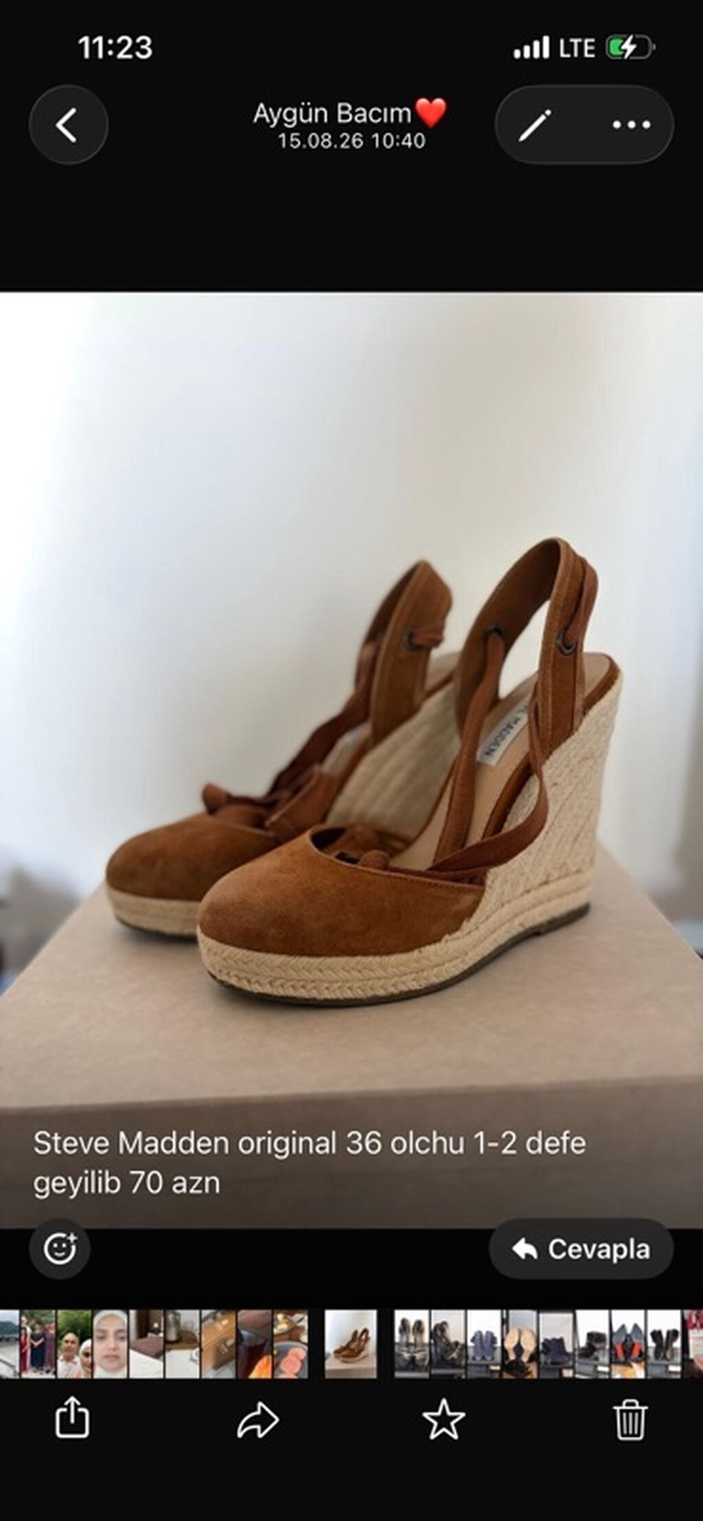 Steve Madden orijinal platforma sandal — ölçü 36 - 1