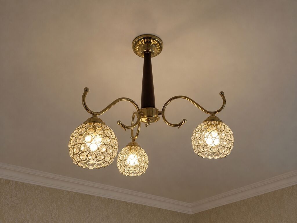 Çılçıraq, 3 lampa, Metal