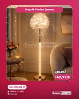 Naçnik yerdən qoyma floor lampa - Zərif tüklü/şamdanvari abajur — Electronics