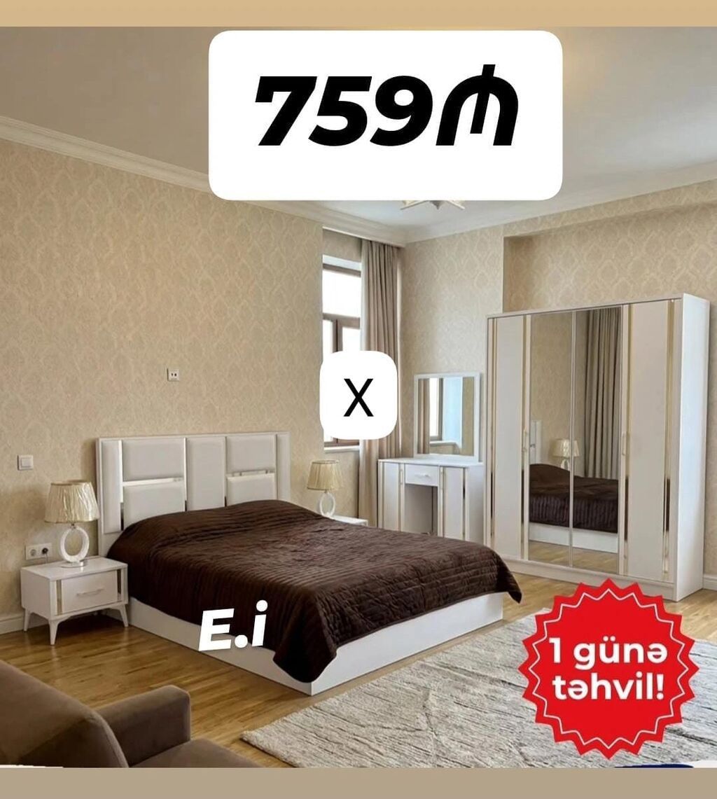Məhsul: Yataq otağı mebel dəsti Tərkibi: - 1 ədəd iki nəfərlik — Mebel, Bakı
