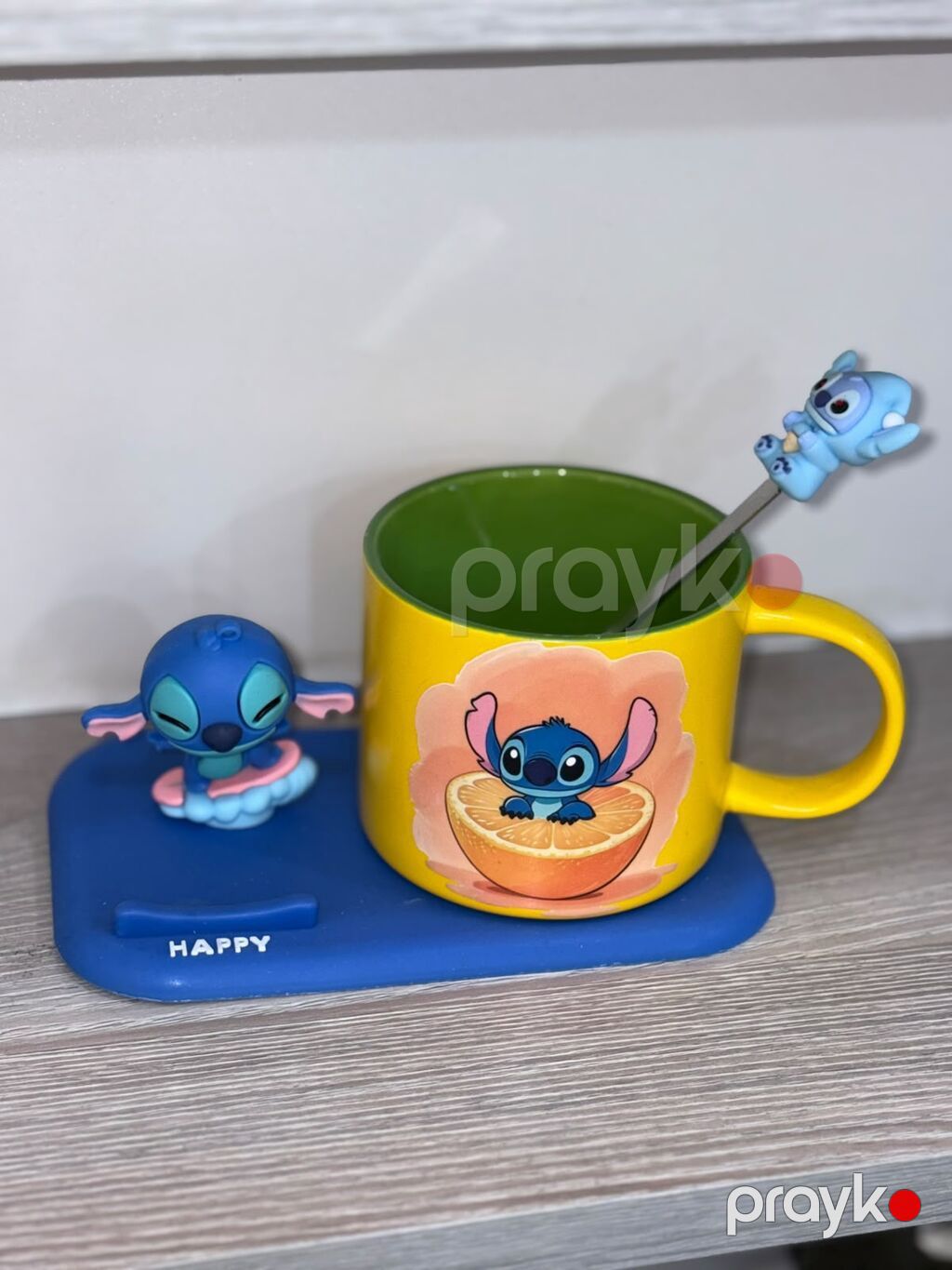 Stitch temalı fincan dəsti - Tərkib: 1 keramika fincan, 1 metal qaşıq — Mallar, Bakı (2)