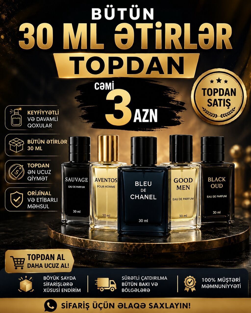 Bütün 30 ml ətirlər – topdan satış Məhsul xüsusiyyətləri: - — Gözəllik və sağlamlıq, Bakı