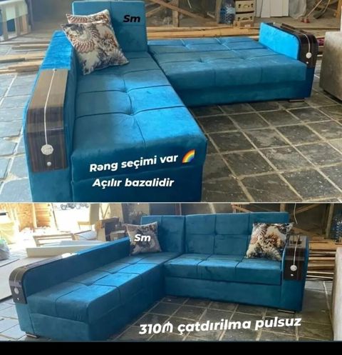 Künc divan – açılır bazalı model, 310 sm