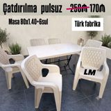 Yeni Plastik masa dəsti📌 Türk istehsalı masa+6 stul 📌 Qiymət: 170₼ — Furniture