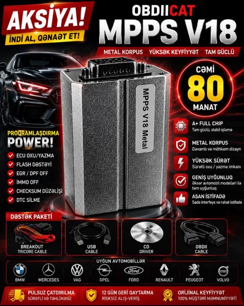 MPPS v18 proqramlaşdırma cihazı. 🚩 Təzə və dəmir keysdə olan bir