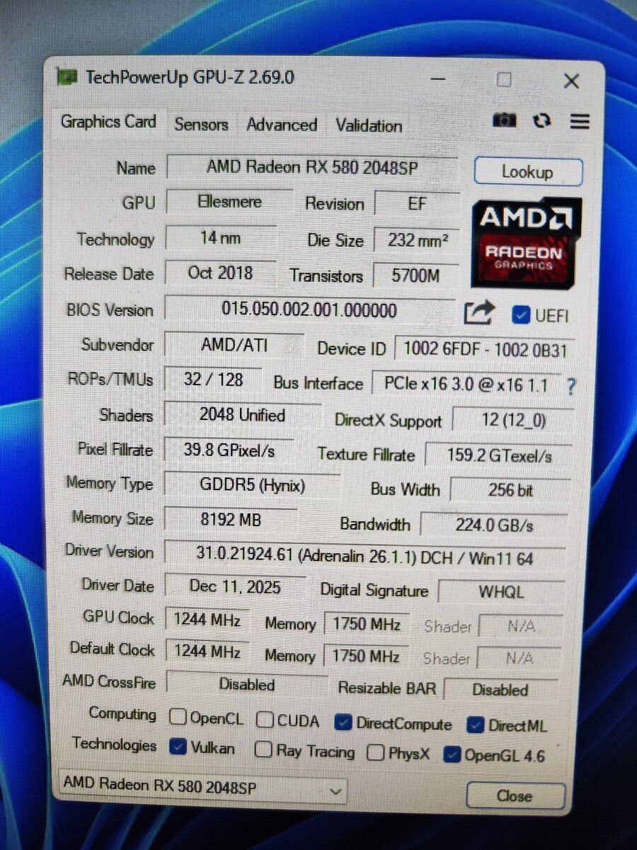 AMD Radeon RX 580 SOYO 8GB (2048SP) — Elektronika, Bakı (2)