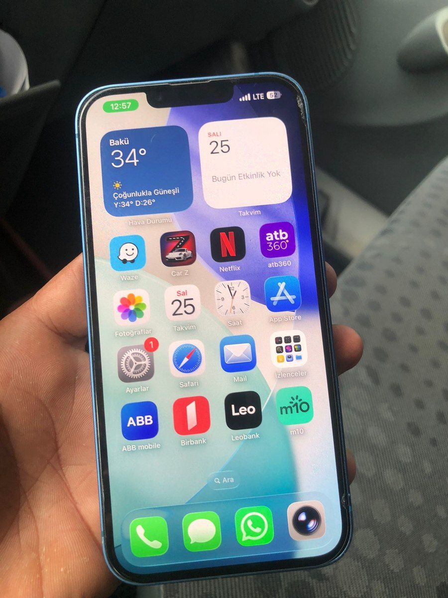 Apple iPhone 13 Blue 128GB/4GB — Smartfonlar, Bakı (6)