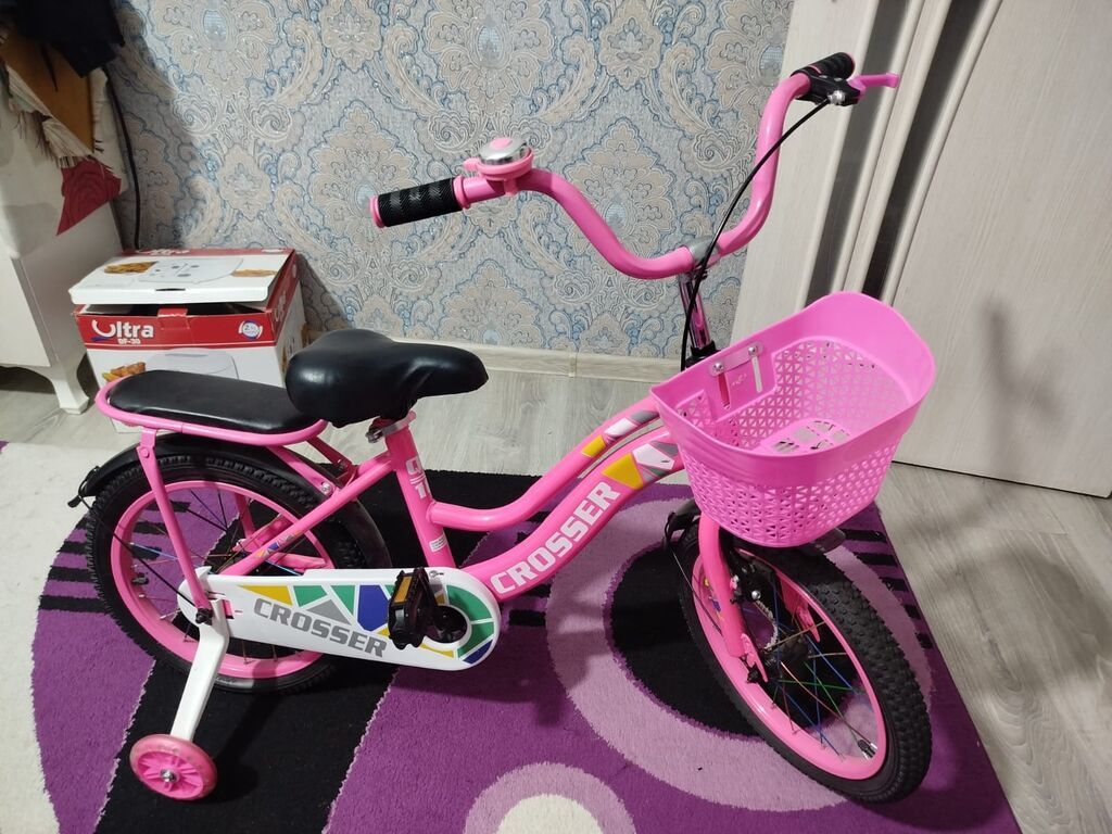 Uşaq velosipedi – Crosser, 16” - Rəng: çəhrayı, dekorativ naxışlarla — Uşaq velosipedləri, Bakı (2)