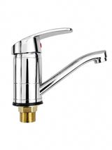 Mətbəx/lavabo üçün təkqollu qarışdırıcı kran - Material: parlaq xrom — RF inşaat topdan xirdavat — Сантехника