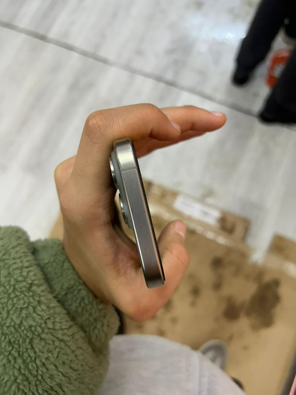 IPhone 15 Pro, 128 GB, Gümüşü, Qırıq — Apple iPhone, Qobu (6)