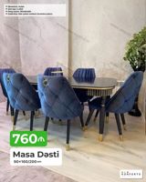 Masa Dəsti – 90×160/200 sm - Açılan mexanizmli masa: ölçü 90×160 sm — Mebel