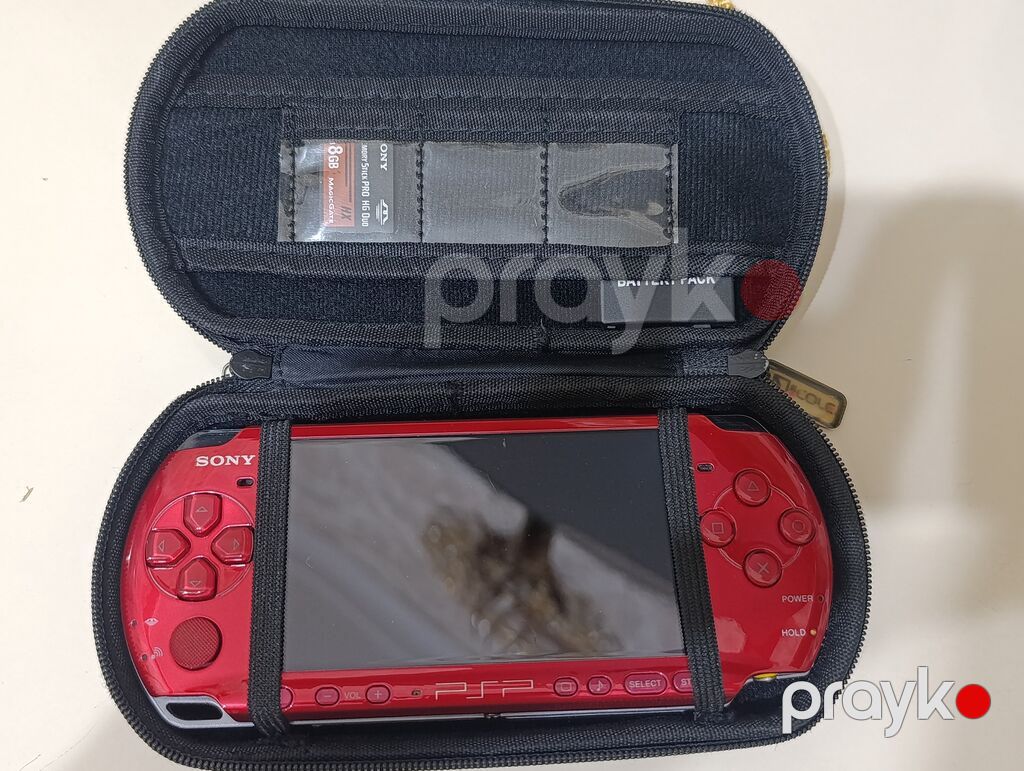 Sony PSP (PlayStation Portable) – qırmızı rəng 3004 heç bir problemi — Elektronika, Digah (6)