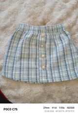 Zərif dizayna malik qısa ətək. - Material: tweed tipli toxunma parça — Ətəklər