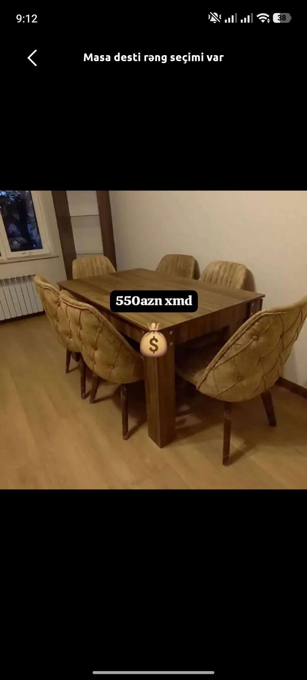 Qonaq otağı üçün, Yeni, Dördbucaq masa, 6 stul — Mebel, Digah